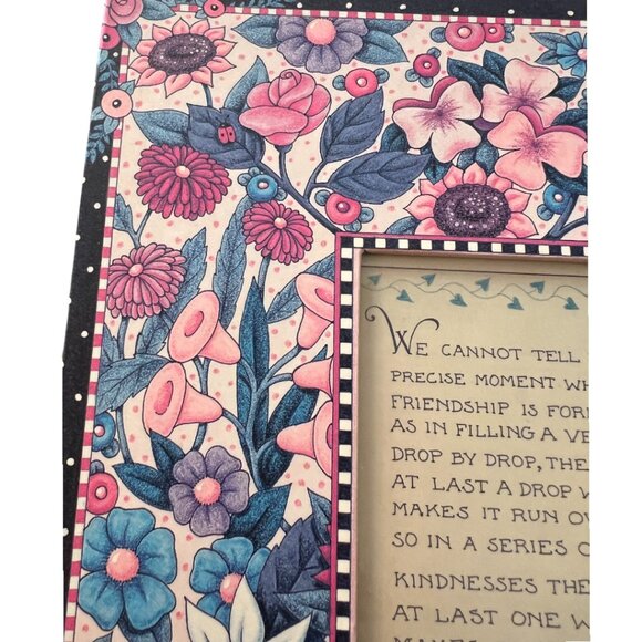 Vintage 1997 MARY ENGELBREIT Floral Picture Frame | Friendship Quote | Sunflower - Picture 4 of 10